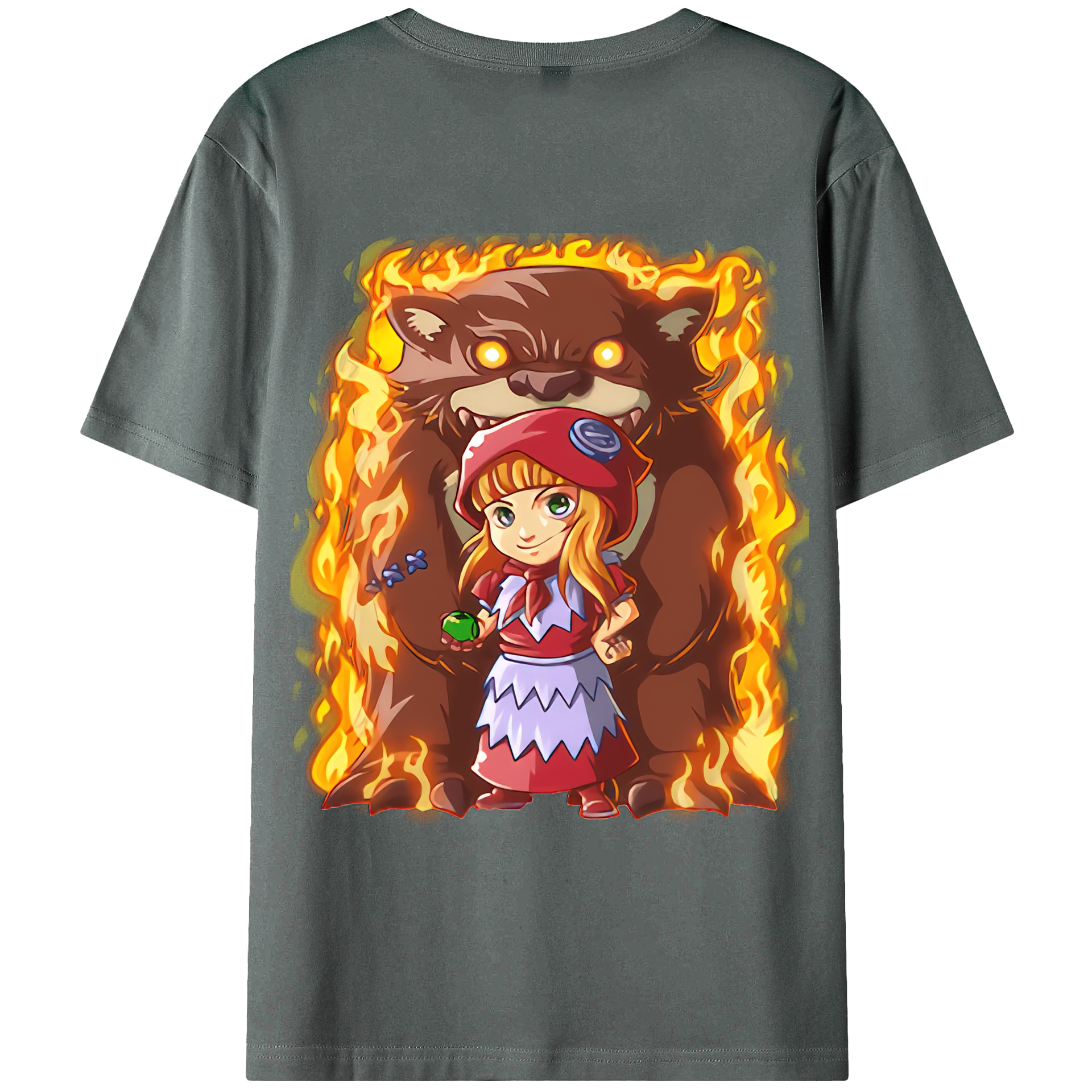 （画像用） リーグ・オブ・レジェンド League of Legends LOL 綿100％ メンズ半袖Tシャツ（バックプリント） 通気性